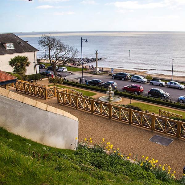 Image: Felixstowe Sea Front Gardens, north along the seafront promanade from the B and B